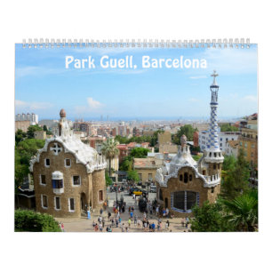 12 mois Park Guell, calendrier photo de Barcelone