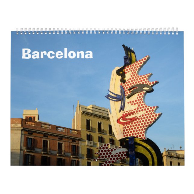 12 Monate Barcelona, Spanien Mauerkalender Kalender (Titelbild)