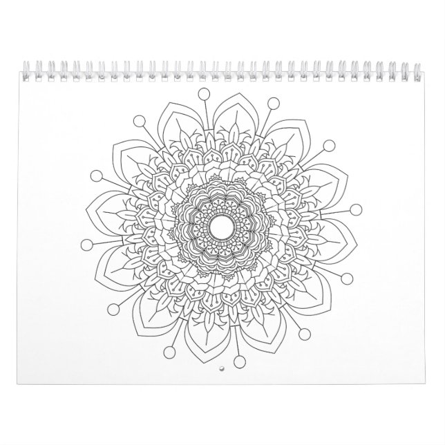 12 monate Beautiful mandala Design Kalender (Titelbild)