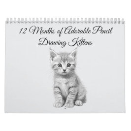 12 Monate bezaubernde Bleistiftzeichnungen von Kät Kalender