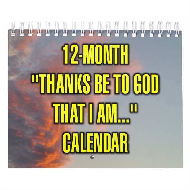 12-Monate "Dank sei Gott, dass ich..." Kalender (Titelbild)