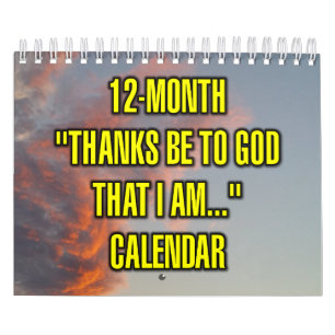 12-Monate "Dank sei Gott, dass ich..." Kalender