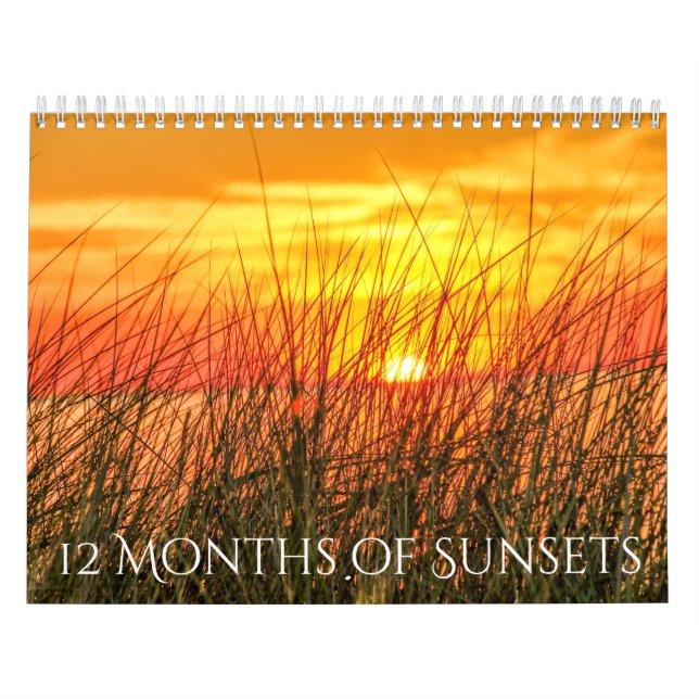 12 Monate des Sonnenuntergang-Kalenders Kalender (Titelbild)