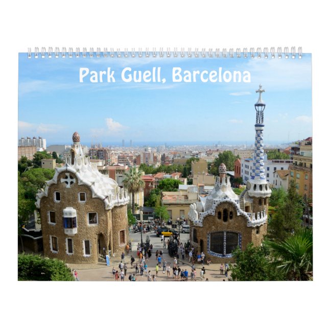 12 Monate Park Guell, Barcelona Foto Kalender (Titelbild)