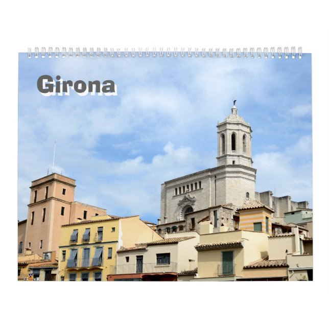 12 Monate Reise Girona Mauer Kalender (Titelbild)
