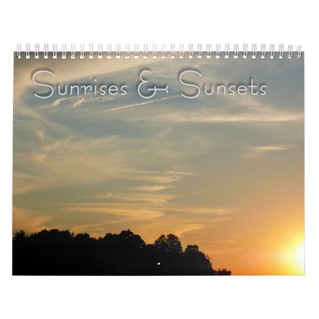 12 Monate Sonnenaufgänge und Sonnenuntergänge, 2.  Kalender (Titelbild)