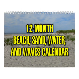 12-Monate Strand, Sand, Wasser und Wellen Kalender