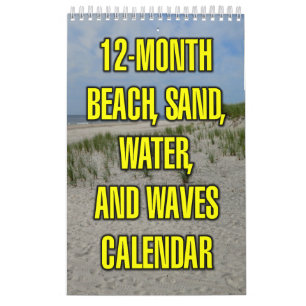 12-Monate Strand, Sand, Wasser und Wellen Kalender