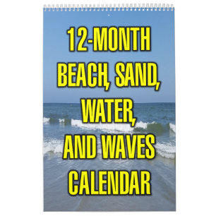 12-Monate Strand, Sand, Wasser und Wellen Kalender