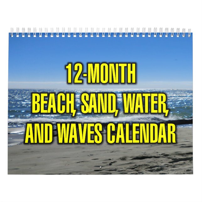 12-Monate Strand, Sand, Wasser und Wellen Kalender (Titelbild)