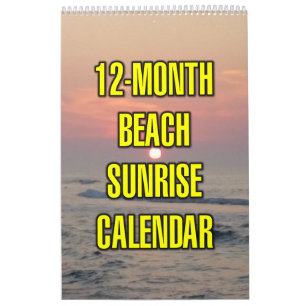 12-Monate Strand Sonnenaufgang Kalender