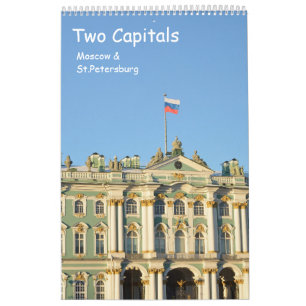 12 Monate Zwei Hauptstädte Kalender