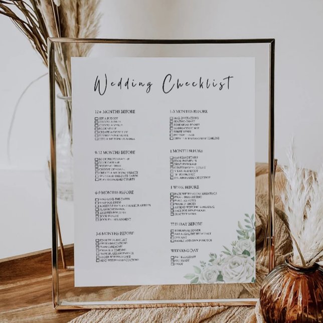 12-monatige Emerald Green Wedding Checkliste (12 Month Emerald Green Wedding Checklist)