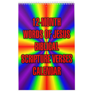 12-Monats-Worte Jesu Bibel-Schrift-Verse Kalender
