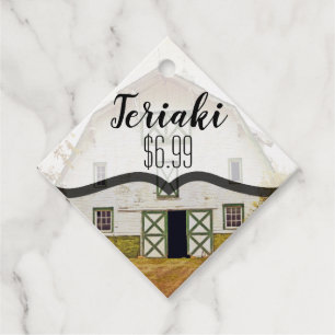 12 Name Preis Tags Sunset Barn Country Rustic Fiel Geschenkanhänger