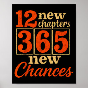 12 neue Kapitel 365 Chancen Motivierend  Poster