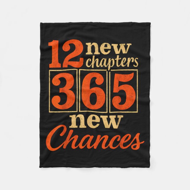 12 New Chapters 365 Chances Motivational  Fleecedecke (Vorderseite)