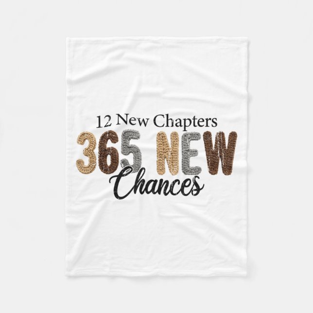 12 New Chapters 365 New Chances  Fleecedecke (Vorderseite)