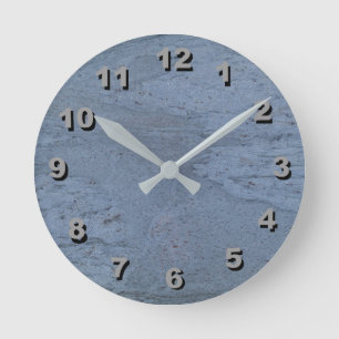 12 Number Choices to Choose-Blue Marble Clock Runde Wanduhr