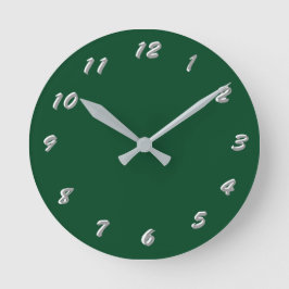 12 Number Choices to Choose From Evergreen Clock Runde Wanduhr