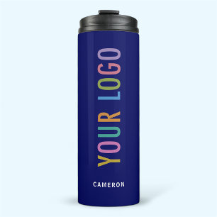 12 oz Blue Vacuum Sealed Tumbler Custom Logo Bulk Thermosbecher