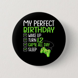12. Perfect Birthday Boys Gaming 12 Jahre alt Gif Button