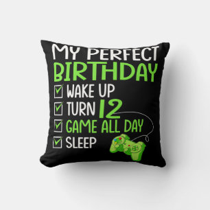 12. Perfect Birthday Boys Gaming 12 Jahre alt Gif Kissen
