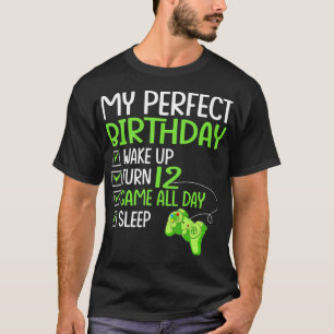 12. Perfect Birthday Boys Gaming 12 Jahre alt Gif T-Shirt