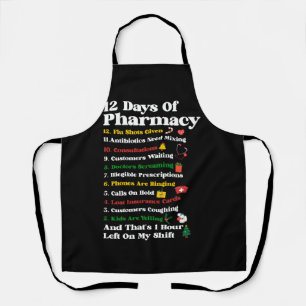 12 Pharmacy Funny Christmas Pharmacist Tec Schürze