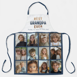 12 Photo Collage Best Grandpa Ever Schürze