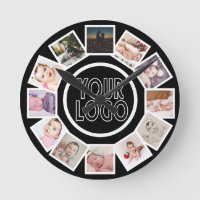 12 Photo Collage Personalized Black White 