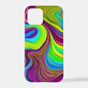 12 Pro Coque iphone Abstrait dynamique - Couleurs néon