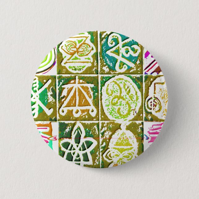 12 Reiki n Karuna heilende Zeichen V14 Button (Vorderseite)