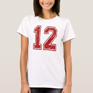 12 Rot-Gewohnheit Jersey T-Shirt