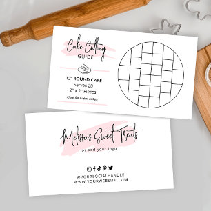 12" Runder Cake Cutting Guide 2x2" Größenabschnitt Begleitkarte
