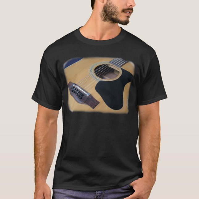 12 Schnur-Akustikgitarre T-Shirt (Vorderseite)