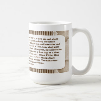 12 Schritt-Slogan-Tasse Kaffeetasse
