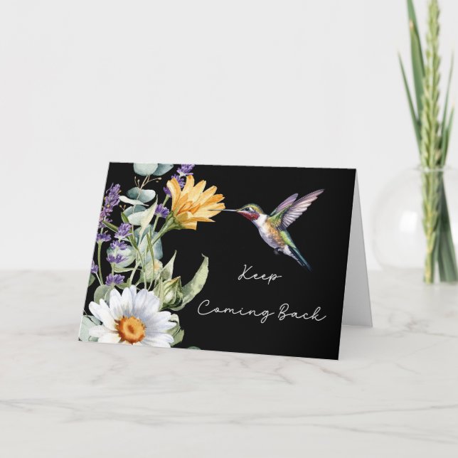 12 Schritte Erholung Ermutigung mit Hummingbird Karte (Vorderseite)