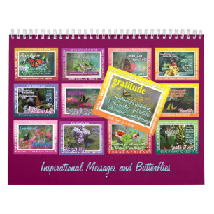 12-Schritte-Recovery-Slogans Schmetterlinge Kalend Kalender