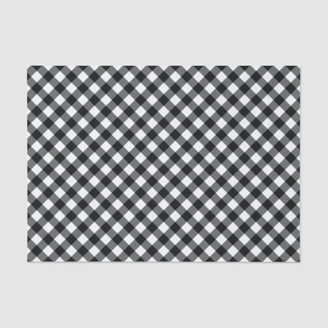 12-Schwarz-Weiß-GEWEBE-KOPFPAPIER Seidenpapier (Vorderseite)