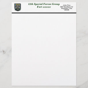 12. Special Forces Veteranen Vets Flash Briefkopf