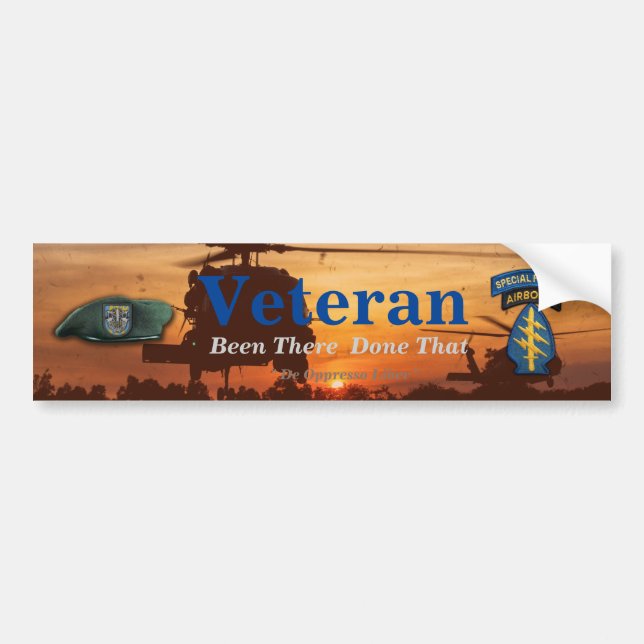 12. Spezielle Kräfte grüne Beeten sf Veteranen Autoaufkleber (Vorne)