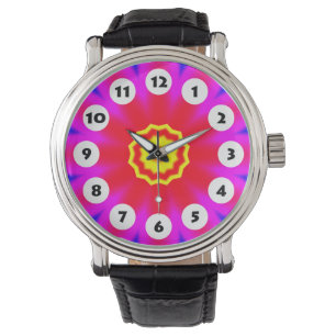 12 Spots - farbenfroh Mandala 08 Armbanduhr