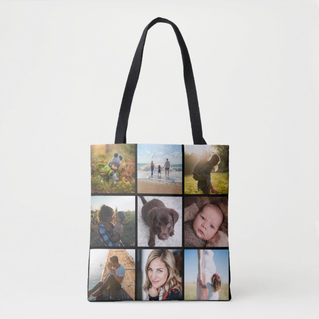 12 Square Foto Collage oder Instagram Foto Tasche (Vorderseite)