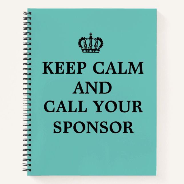 12 Step Erholung Sobriety OM NA Journal-Notebook Notizbuch (Vorderseite)