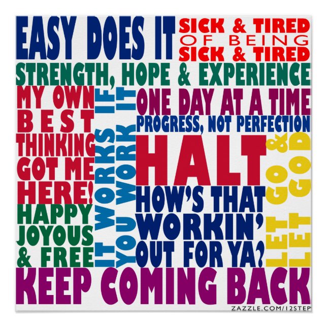 12 Step Slogans Poster (Vorderseite)