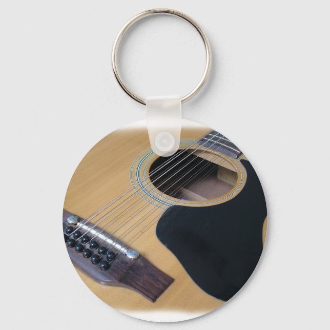 12 String Acoustic Guitar Schlüsselanhänger (Vorderseite)