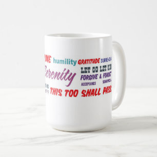 12 Stufen Erholung Slogans Kaffee Tasse 24