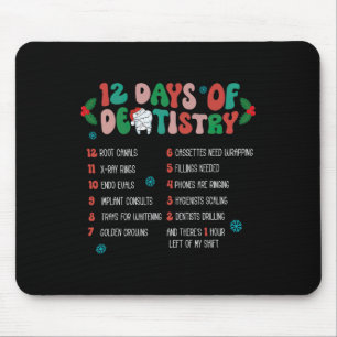 12 Tag der Zahnheilkunde Weihnachtszahnärztin Zahn Mousepad