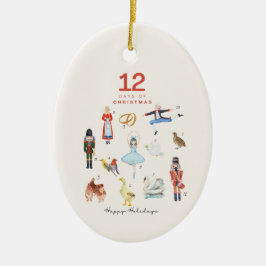 12 TAGE CHRISTMAS KERAMIK ORNAMENT
